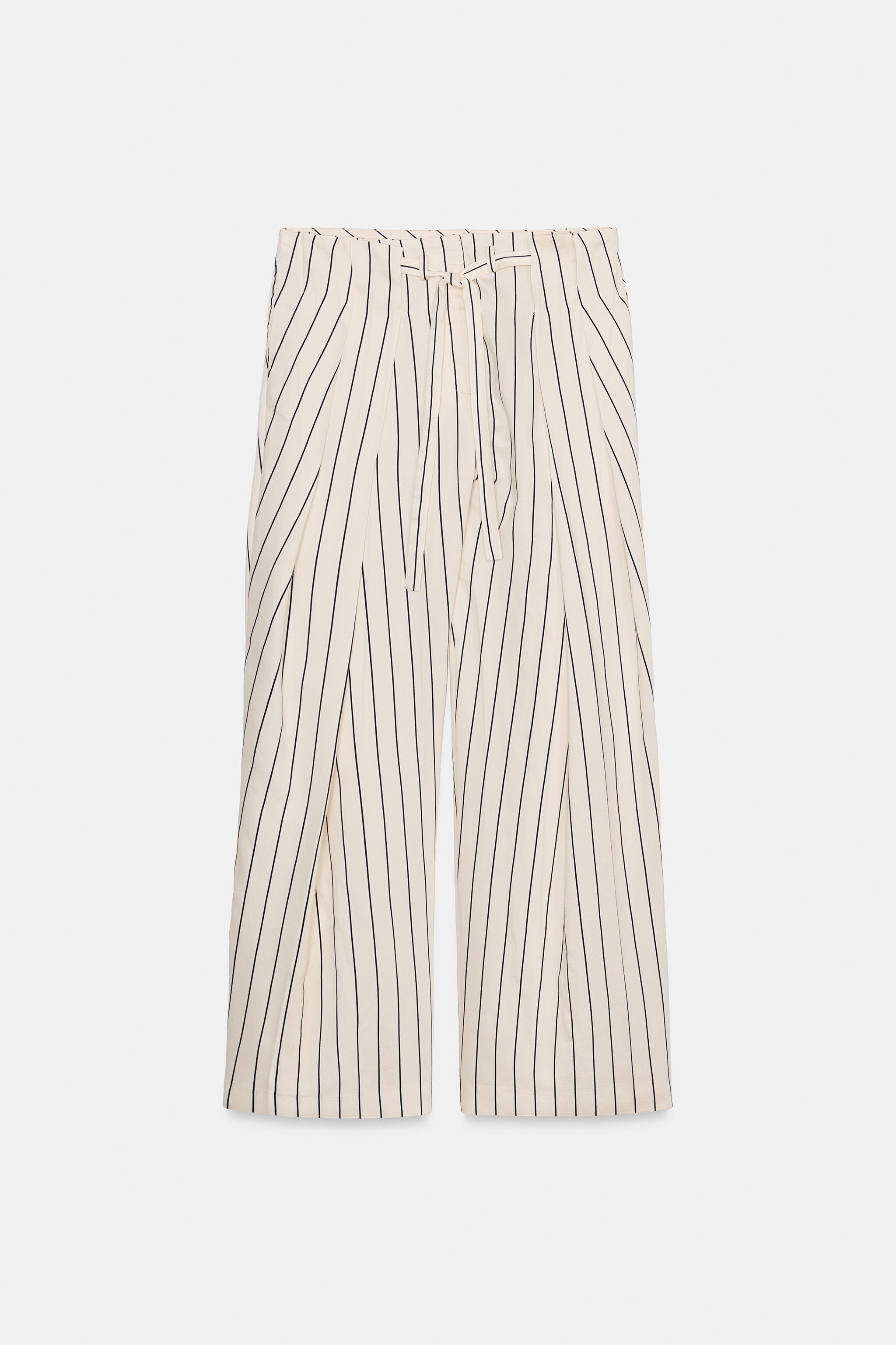 STRIPED PLEATED PANTS ZW COLLECTION